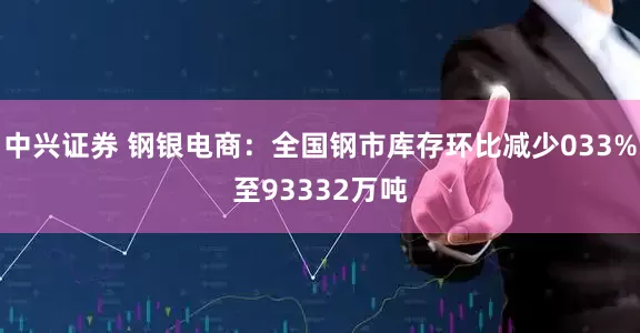 中兴证券 钢银电商：全国钢市库存环比减少033%至93332万吨